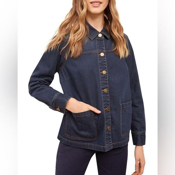 Gerard Darel Aude Cotton Denim Jacket - Picture 1 of 11